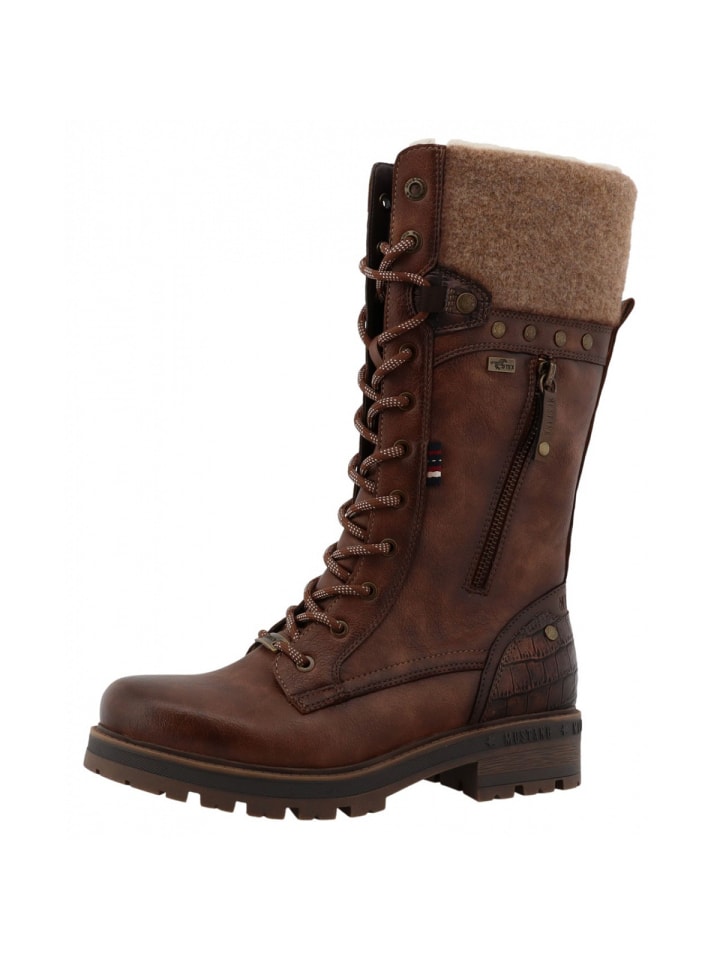 Schnürstiefel in Braun