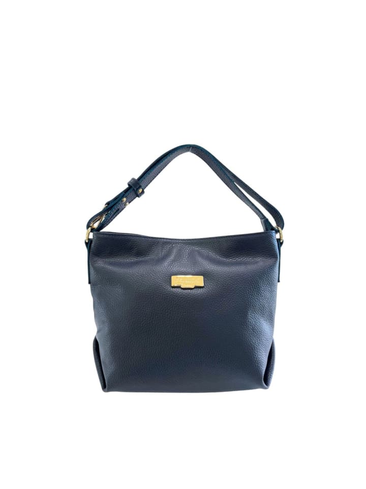 Blau Rindsleder Leder Damen Schulter Tasche