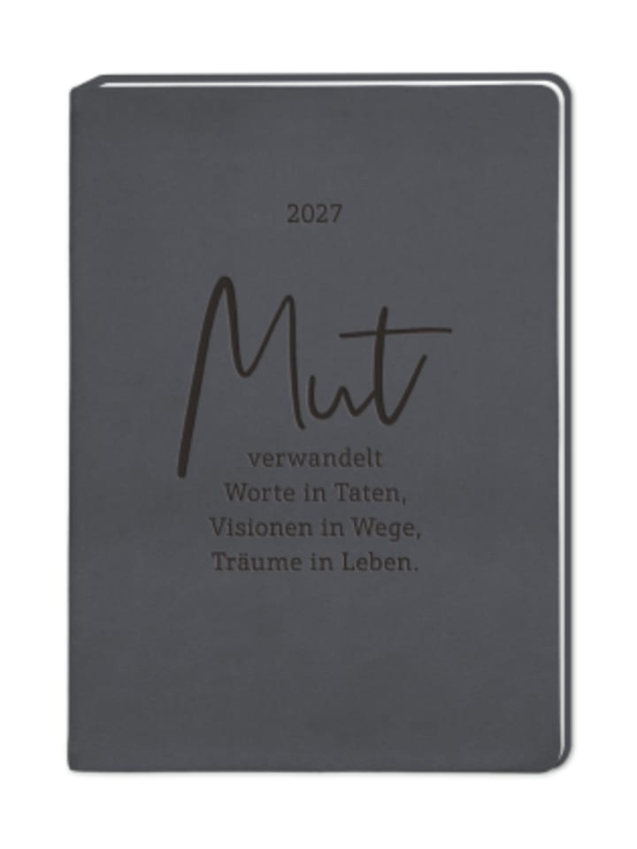 Kalender - Terminplaner Lederlook 2027 Schwarz