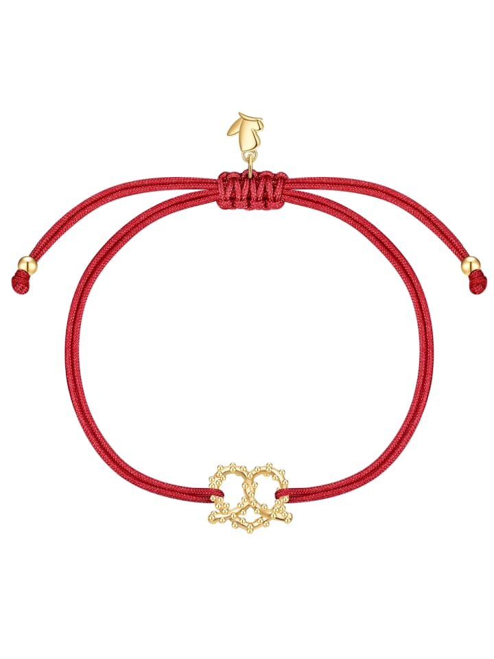 Oktoberfest Armband Herz-Breze aus Edelstahl in gelbgold