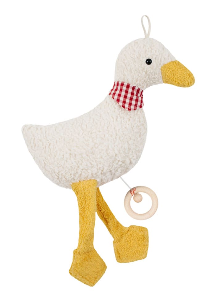 Spieluhr Gans gelb, Made in Germany, Größe ca. 38 cm, Melodie: Brahms Wiegenlied