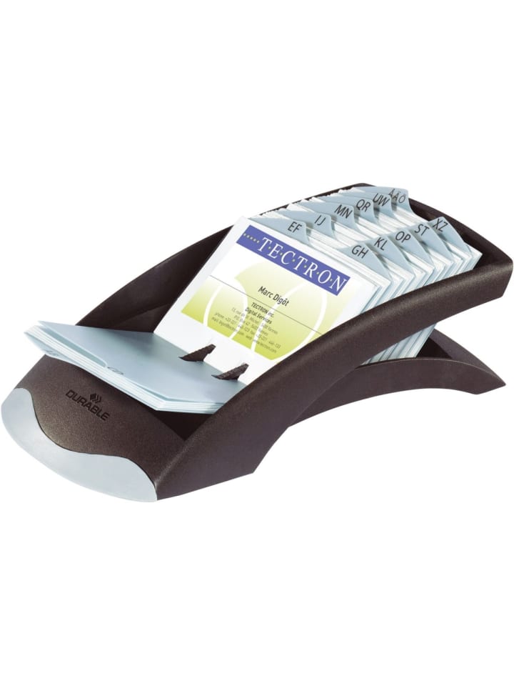 Visitenkartenbox Visifix desk 245x131x67mm schwarz