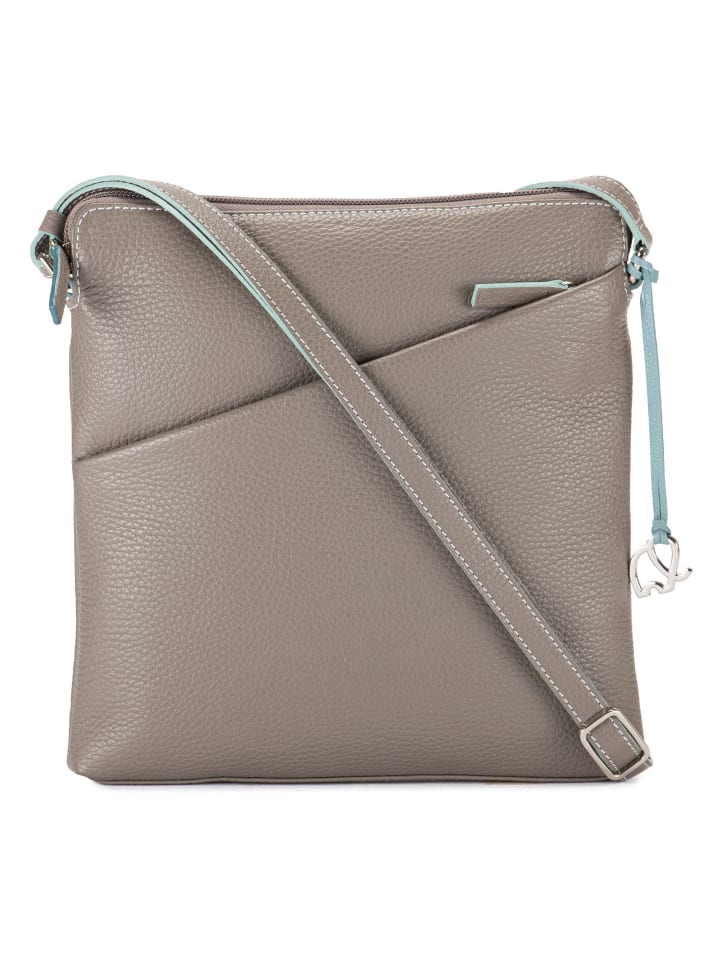 Milano Umhängetasche Leder 24 cm soft grey