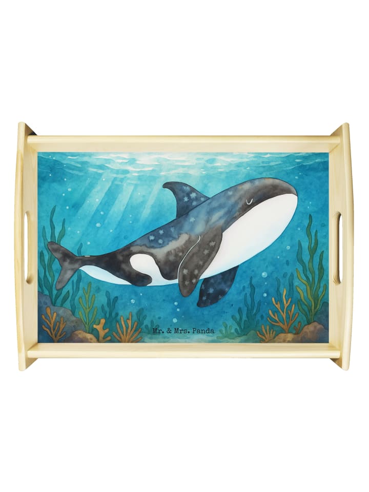 Tablett Orca Design ohne Spruch in Weiß