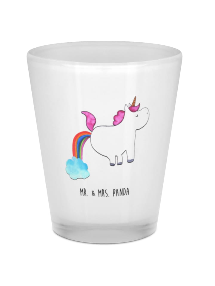 Schnapsglas Einhorn Pupsen ohne Spruch in Transparent