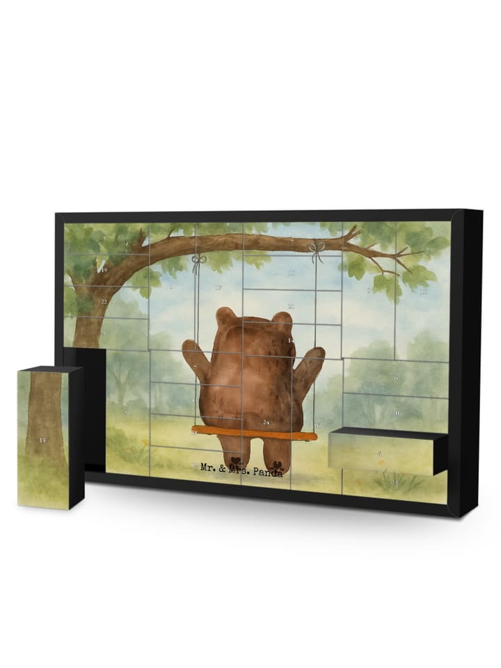 Adventskalender Bär Schaukel Design ohne Spruch in Weiß