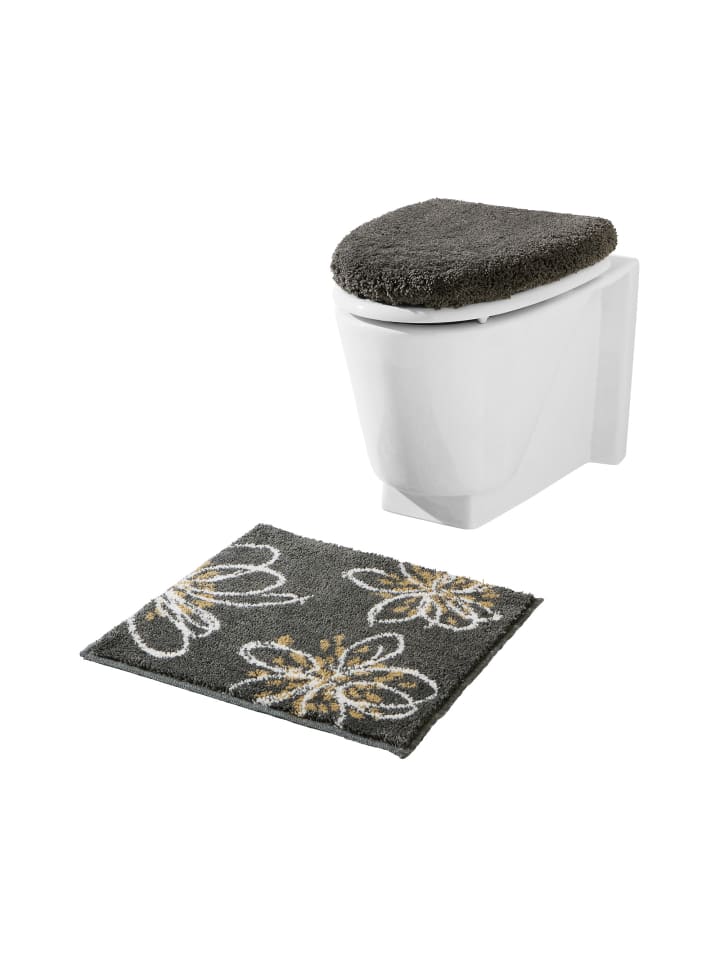 WC-Deckelbezug Palamas in anthrazit