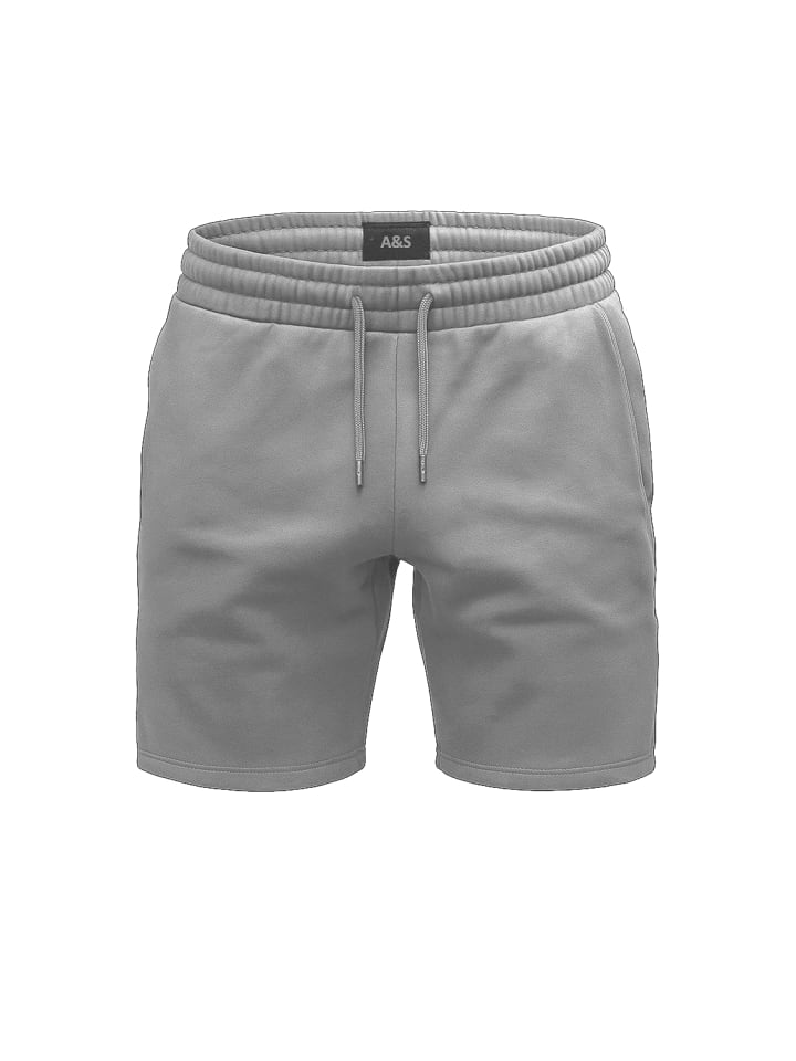 Sweatshorts mit elastischem Bund – Casual Fit in Hellgrau