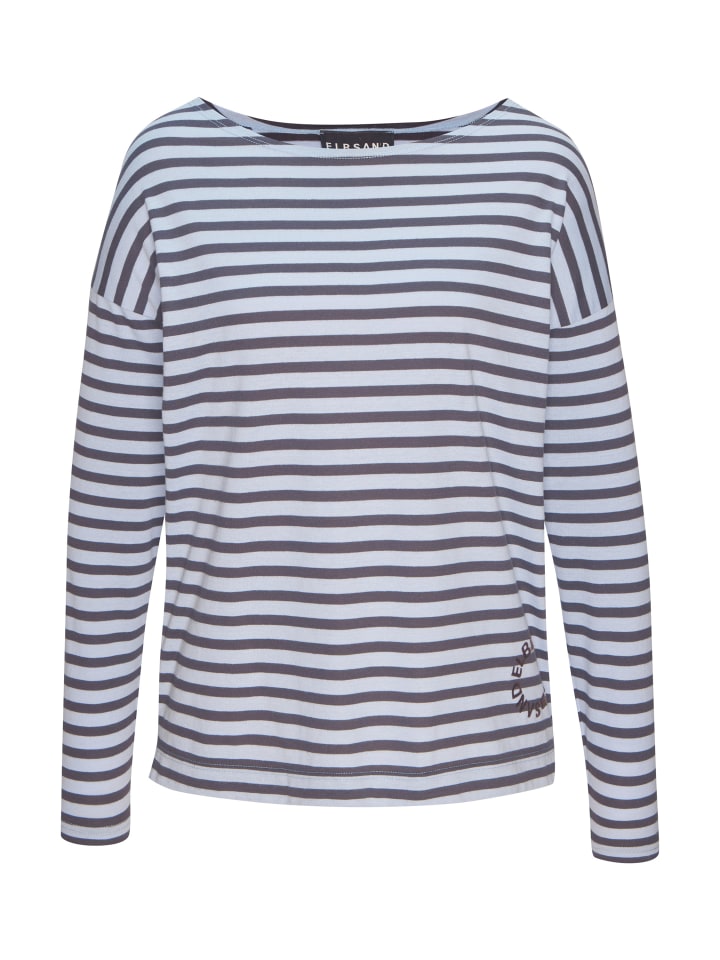 Langarmshirt in marine-blau gestreift