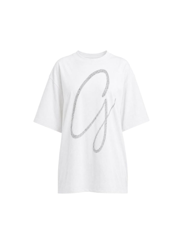 Weiß Baumwolle T-Shirt
