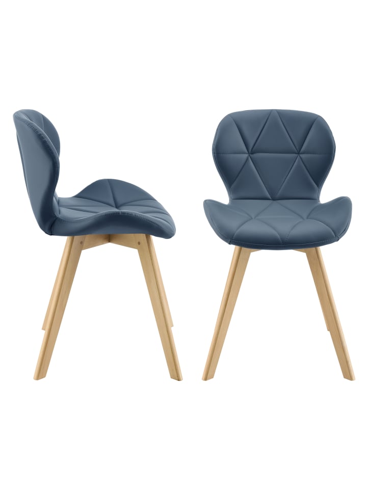 2er-Set Esszimmerstuhl Älmhult in Blau (H)81cm (B)57cm (T)49cm
