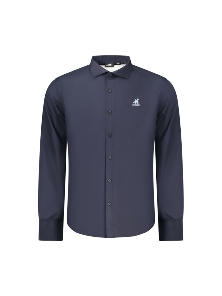 Blau Baumwolle Herren Hemd