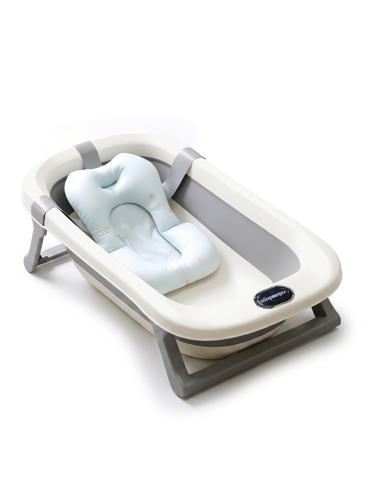 Babybadewanne in Cremeweiß/ Grau – (B)78 x (H)23 x (T)50 cm