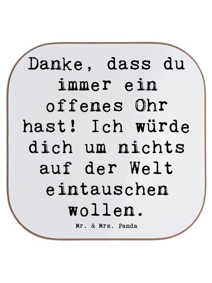 Untersetzer Spruch Freund fürs Leben mit Spruch in Weiß