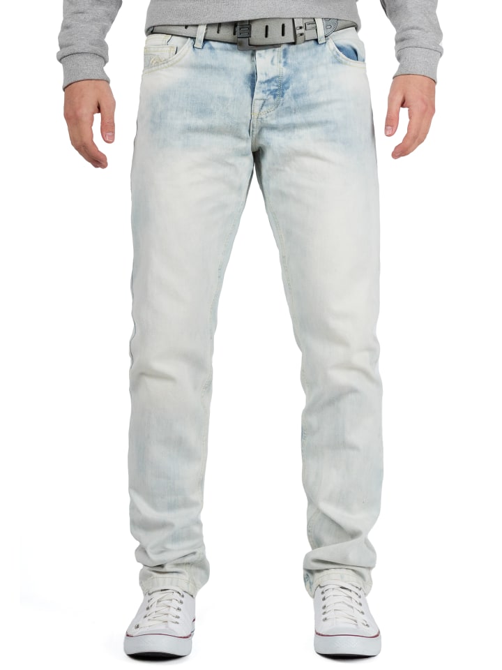 Herren Regular Fit Jeans Stonewashed in Light Blue