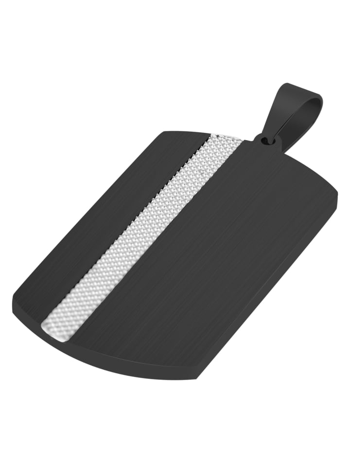 Unisex Anhänger aus Edelstahl in schwarz
