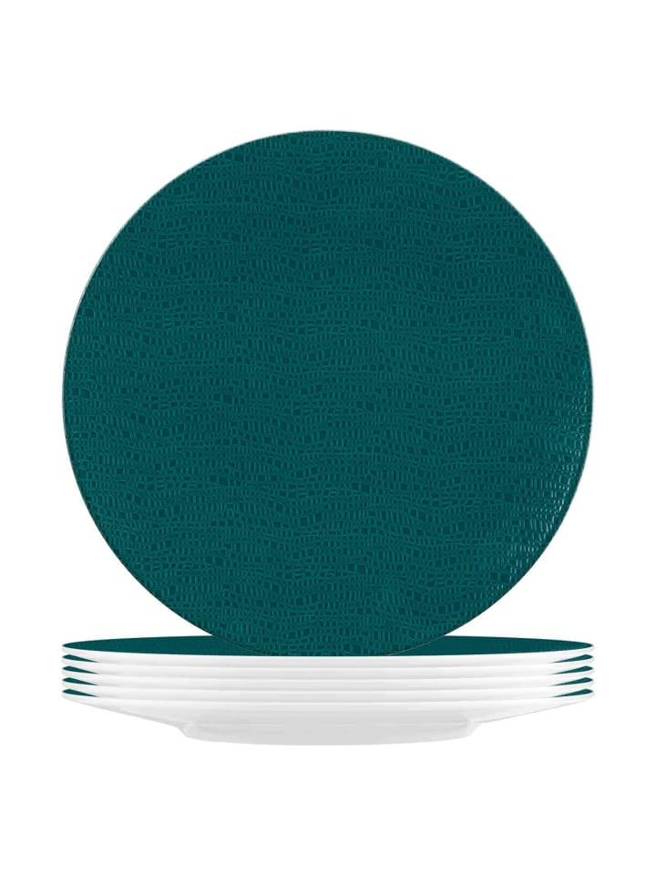 6er Set Speiseteller Life Fashion in Trendy Petrol ø 28,3 cm