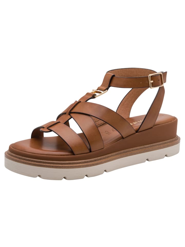 Sandalette in cognac