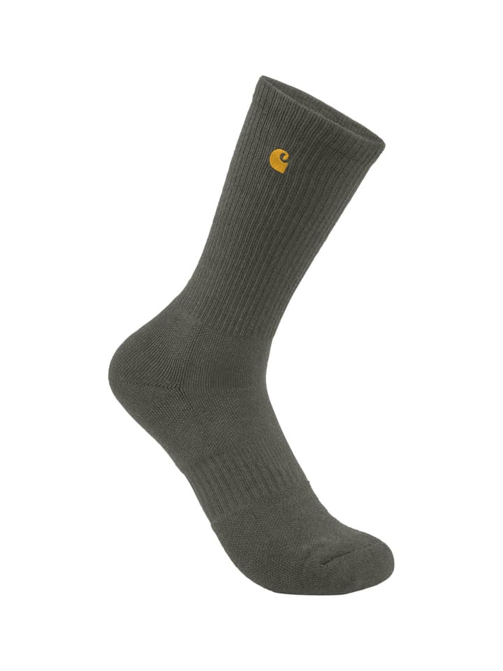 Socke 2er Crew in oliv
