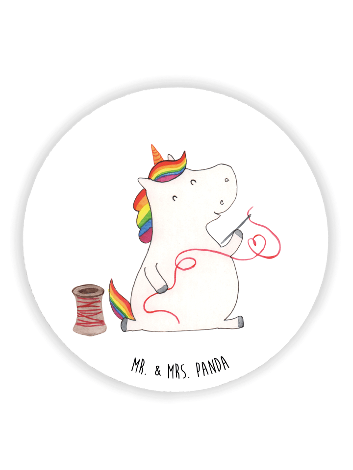 Magnet Einhorn Näherin ohne Spruch in Weiß