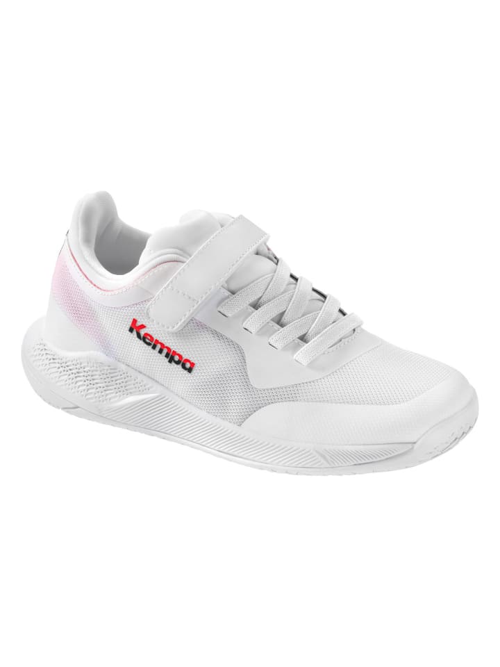 Hallen-Sport-Schuhe Kourtfly Kids in weiß/rot/schwarz