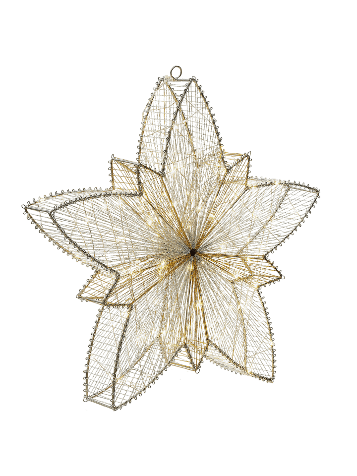 LED Deko HOFSOS in Silber - (W) 50 x (H) 50 x (L) 8 cm