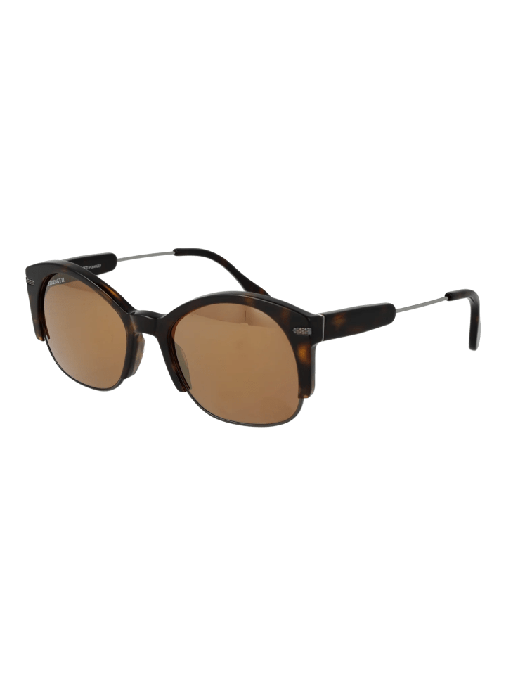 Unisex Sonnenbrille Rund Braun