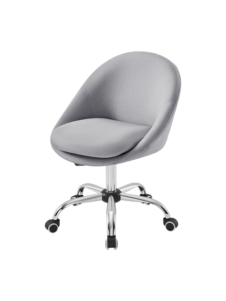 Bürostuhl Lenna in Hellgrau - (B)60 x (H)(80-90) x (T)60 cm