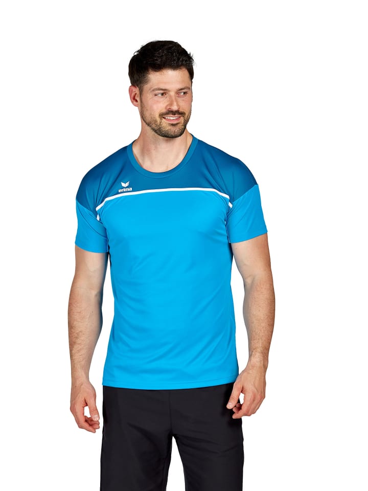 Herren Change By Erima T-Shirt in curacao/mykonos/weiß