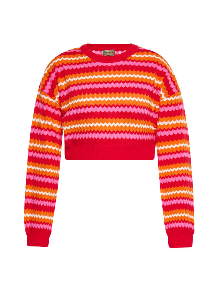 Damen Pullover in ROT MEHRFARBIG