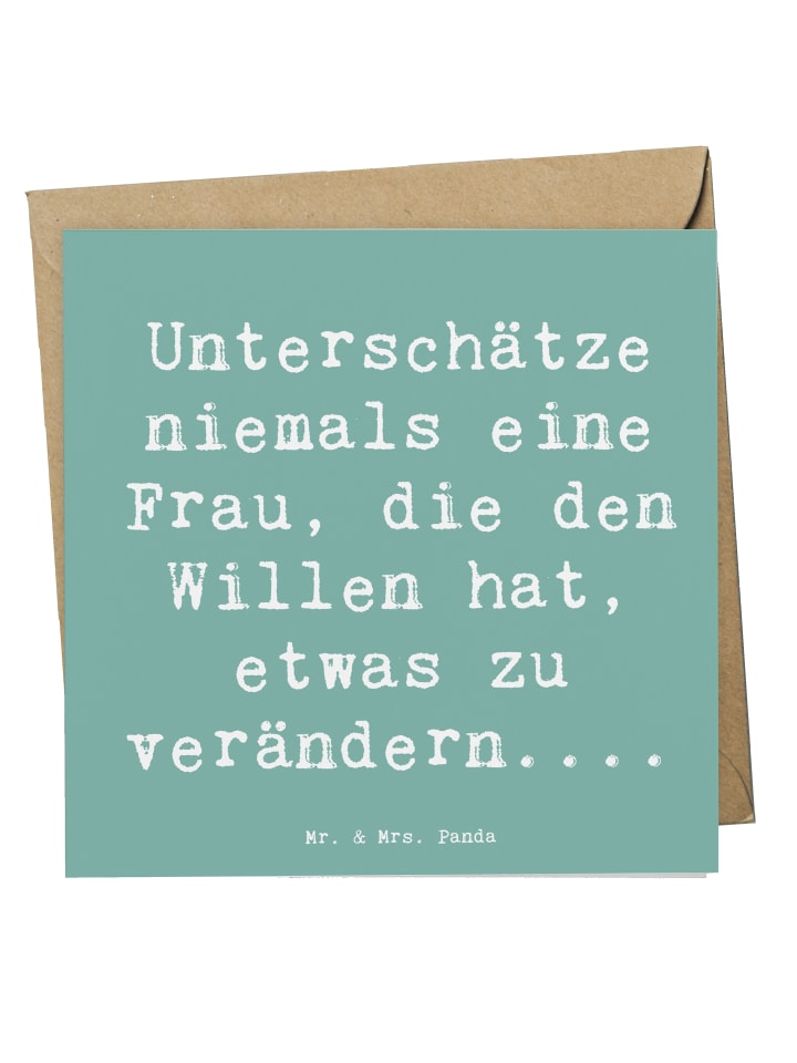 Grußkarte Spruch Hoffnung Veränderung mit Spruch in Meeresbrise