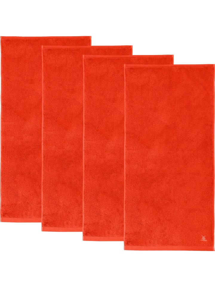 Frottier Duschtuch 4er-Pack Heidenheim in orange