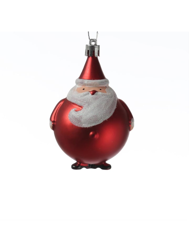 Weihnachtsbaumschmuck Weihnachtsmann bruchfest matt H: 9cm in rot