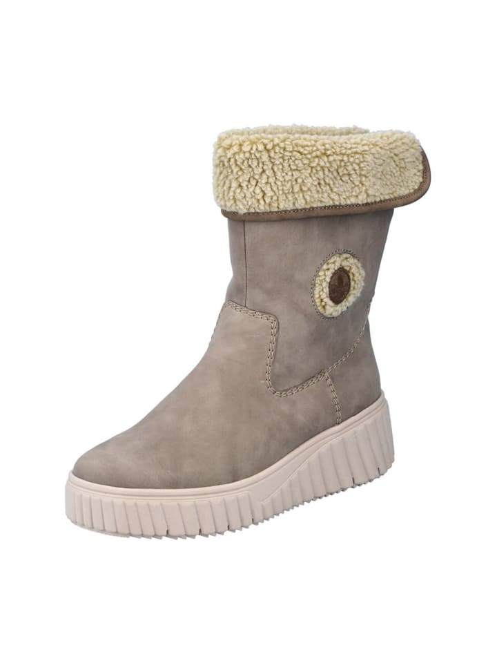 Plateau Stiefeletten in Beige