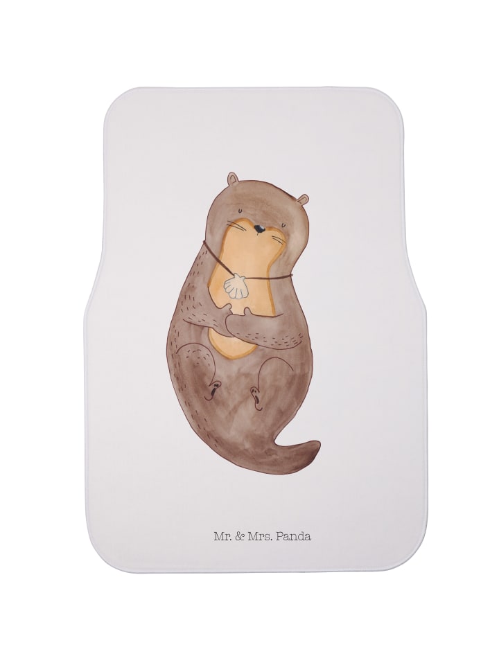 Automatte Otter Muschel ohne Spruch in Weiß