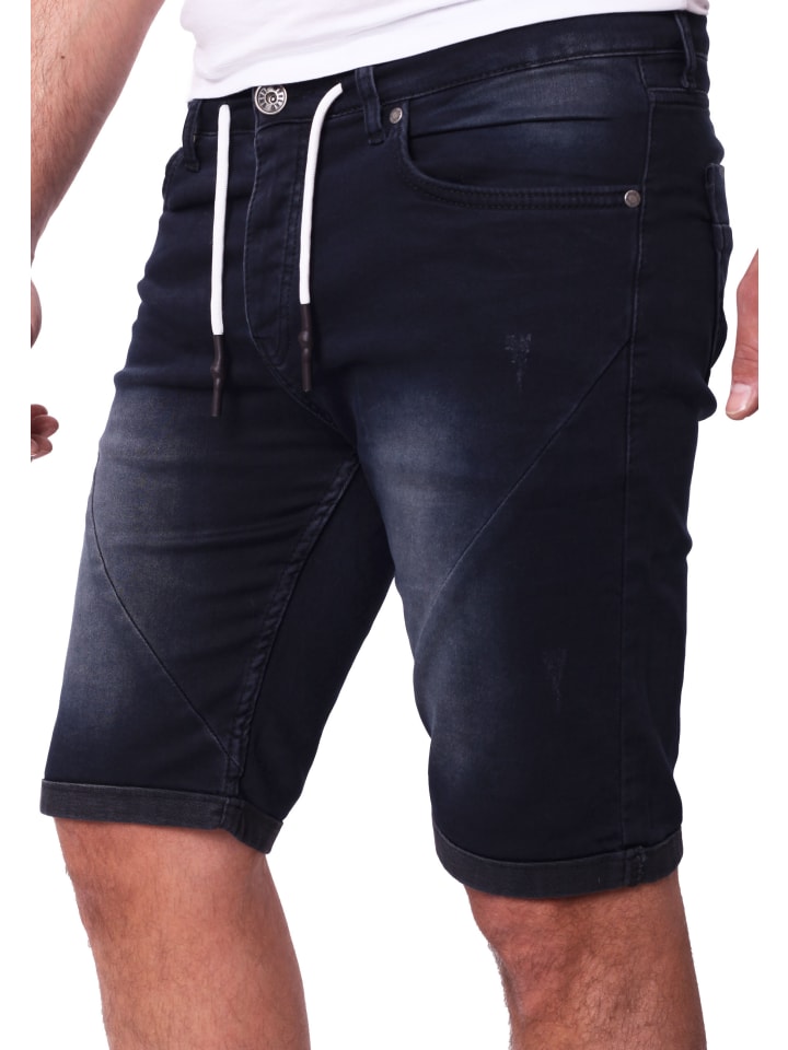 Jeans Shorts Sweatjeans kurz in dunkelblau