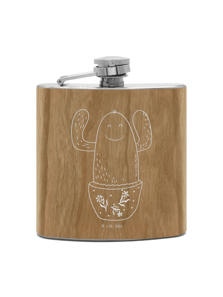 Spirituosenflasche Kaktus Happy ohne Spruch in Braun