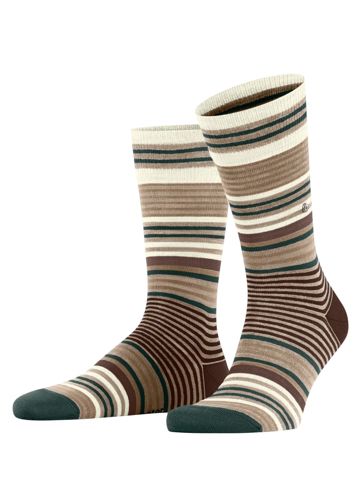 Socken Stripe in Cafe latte