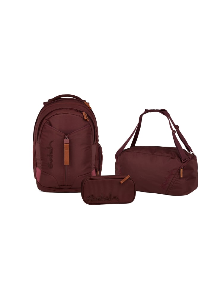 Schulrucksack-Set MATCH Nordic Ruby 3-teilig in Rot