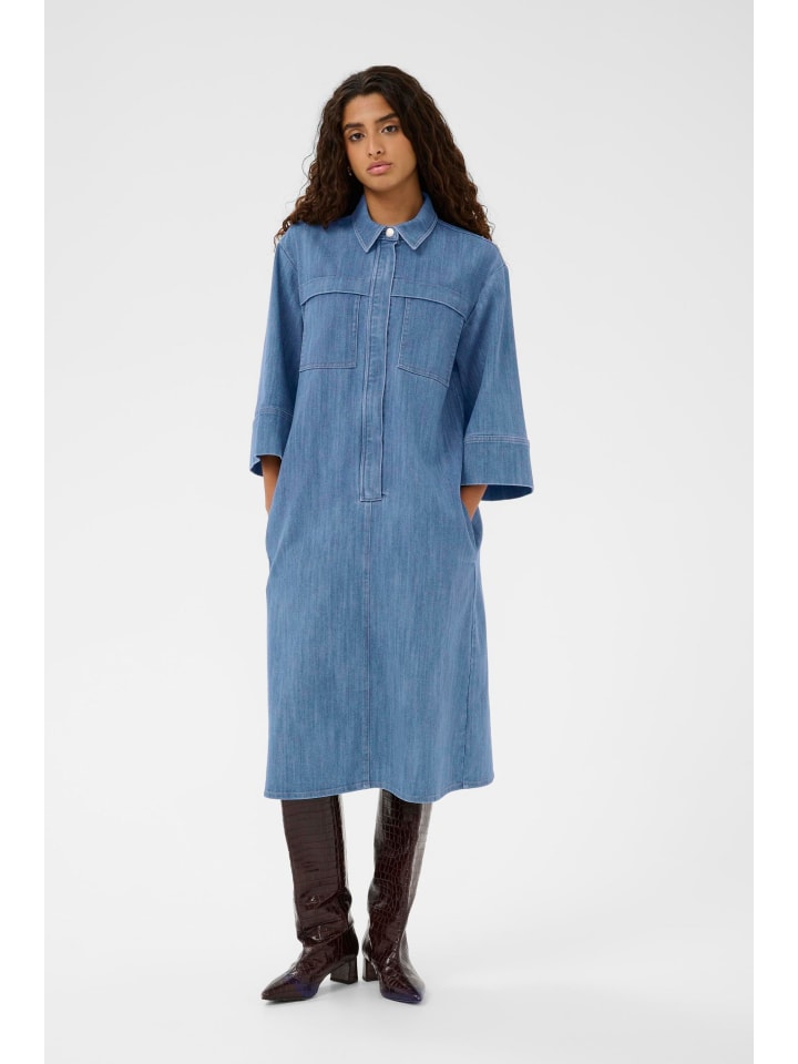 Denimkleid SLNinnie Gerade Passform in Medium Blue Denim