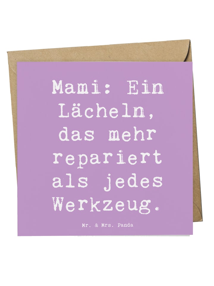 Grußkarte Spruch Mami Lächeln mit Spruch in Lavendeltraum