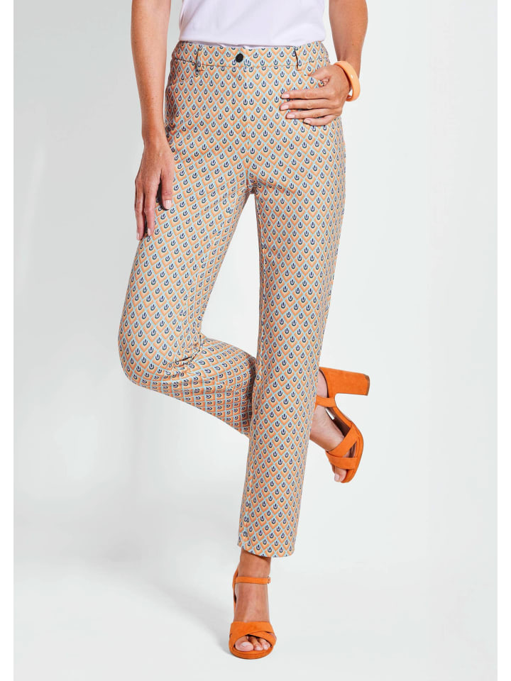 Kurzgröße: Elegante Hose LOUISA mit Muster in bunt / gemustert