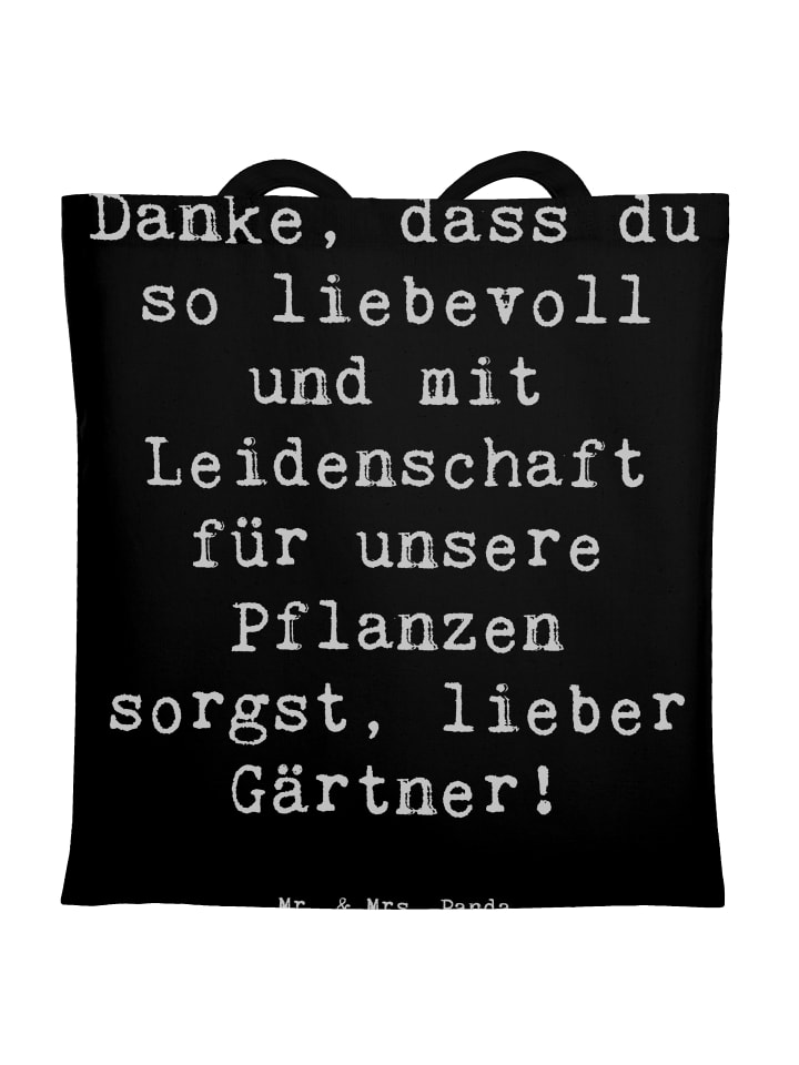 Tragetasche Spruch Lieber Gärtner mit Spruch in Schwarz