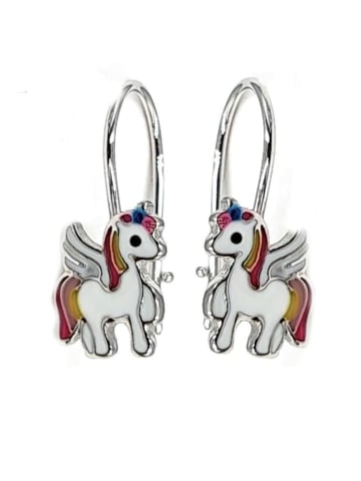 Silber-Ohrringe Einhorn 1,0 cm x 1,0 cm