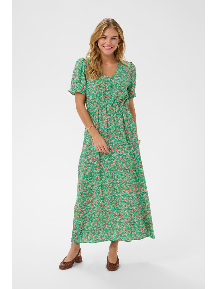 Kleid CRTiah Feminine in Bright Green Small Flowers