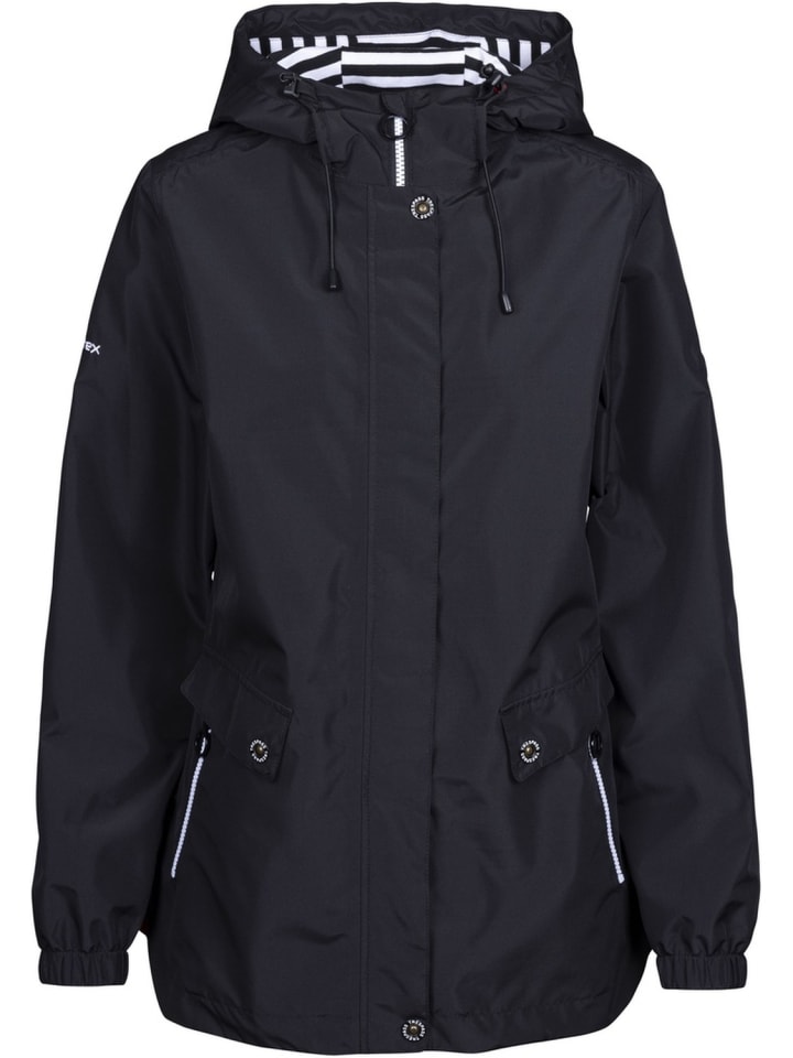 Regenjacke "Flourish" in Schwarz