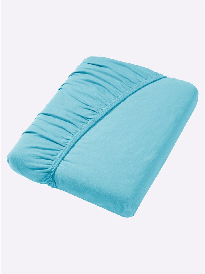 Spannbetttuch in aquamarin