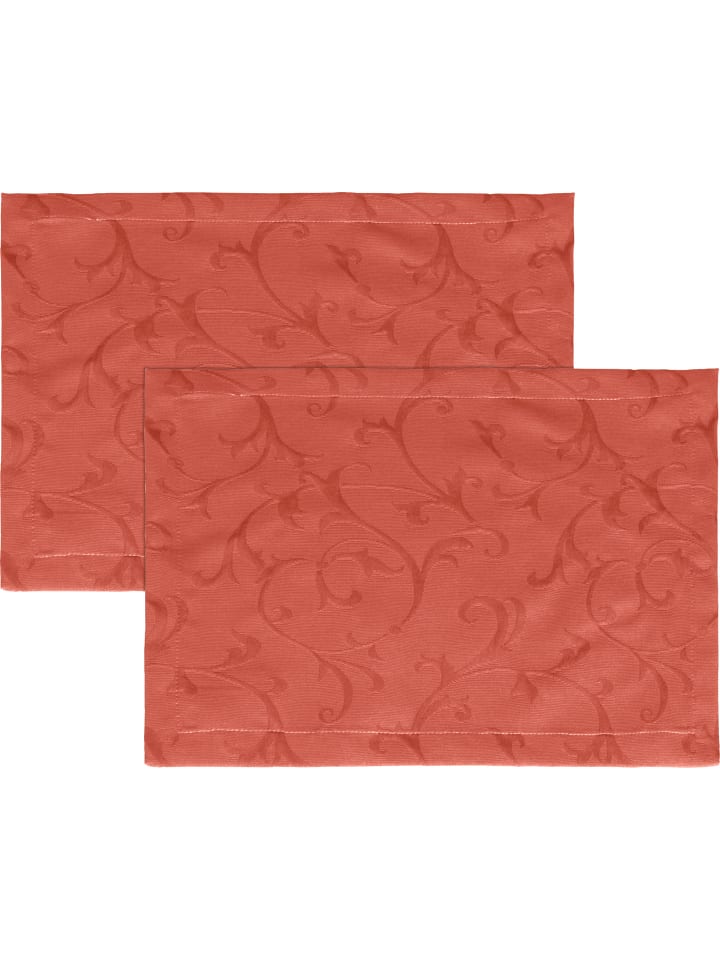 Jacquard Tischset 2er-Pack Düsseldorf in terra