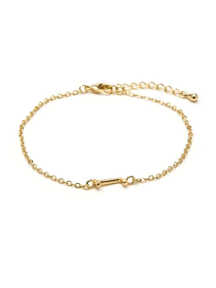 bracelet with 18-K yellow gold finish - Alphabet