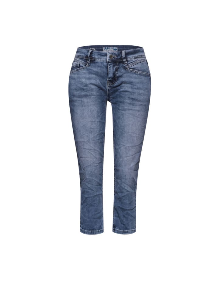 Capri in mid blue random wash